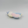 Doudou hochet clown bleu vert rose vichy COROLLE