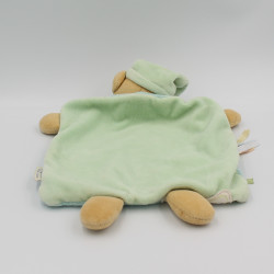 Doudou plat ours bleu étoile rubans KALOO