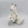 Doudou kangourou blanc rayé bleu ZARA HOME