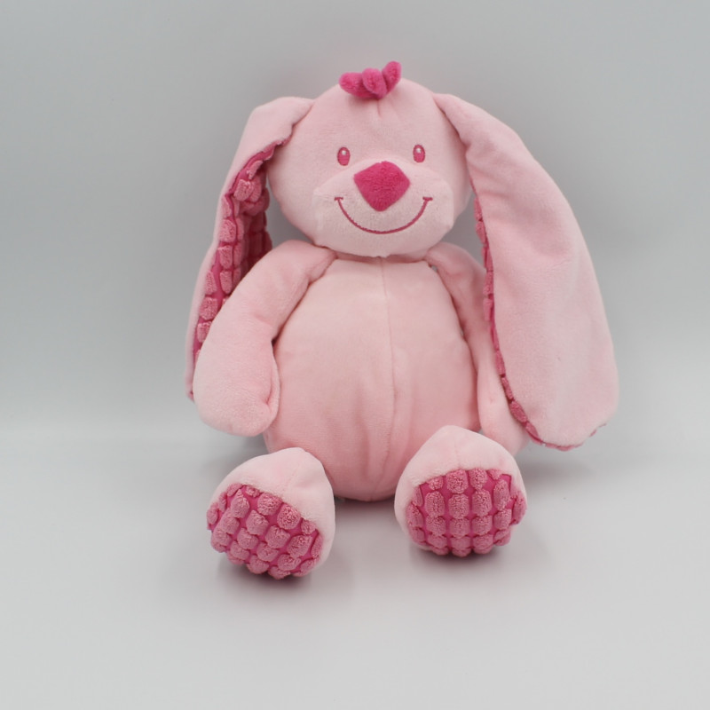 Doudou lapin rose velours TIAMO