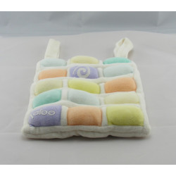 Doudou plat lapin candies candy couleur pastel KALOO