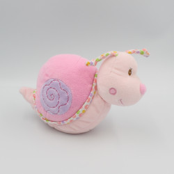 Doudou escargot rose grelot GIPSY