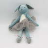 Doudou lapin bleu blanc gris tutu ZARA HOME