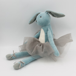 Doudou lapin bleu blanc gris tutu ZARA HOME
