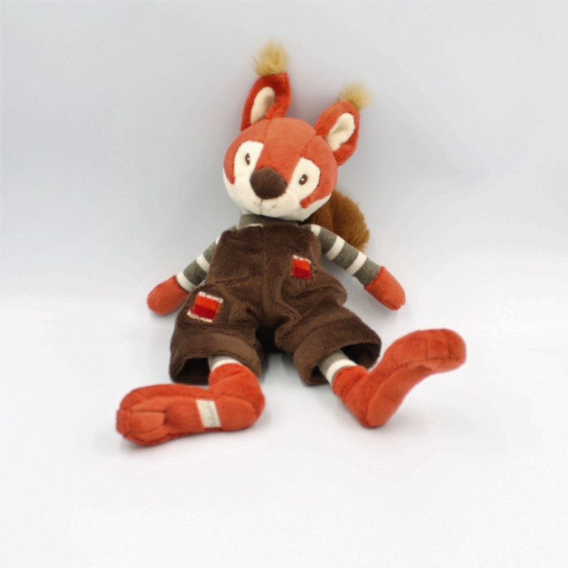 Doudou écureuil orange marron Jumpy BUKOWSKI 28 cm