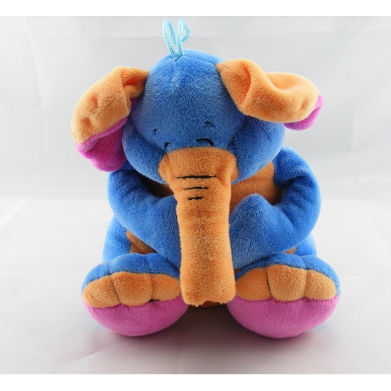 Doudou ours qui rit beige nez bleu NICKY TOY