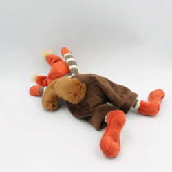 Doudou écureuil orange marron Jumpy BUKOWSKI 28 cm