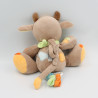Doudou musical girafe vache marron bleu vert orange NATTOU