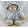 Doudou ours déguisé en lapin bleu NICOTOY
