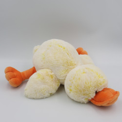 Doudou peluche canard jaune orange tout doux NICOTOY