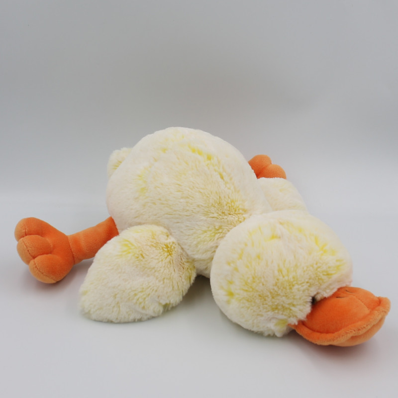 Doudou peluche canard jaune orange tout doux NICOTOY