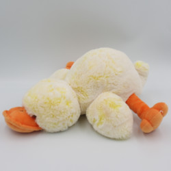 Doudou peluche canard jaune orange tout doux NICOTOY