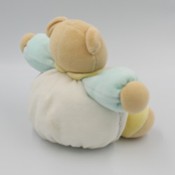 Doudou ours bleu blanc rose vert ballons KALOO