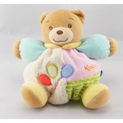 Doudou ours bleu rose vert ballons KALOO