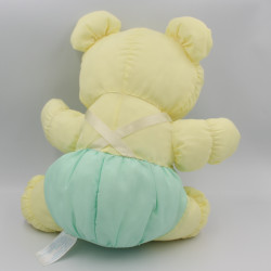 Peluche Puffalump ours jaune vert rose en toile Fluffy BIKIN