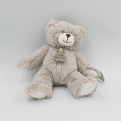 Doudou peluche ours gris HISTOIRE D'OURS