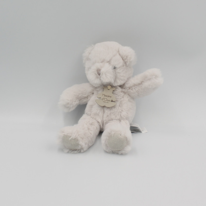 Doudou peluche ours gris HISTOIRE D'OURS