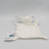 Doudou plat lapin blanc gris étoile GRAIN DE BLE 