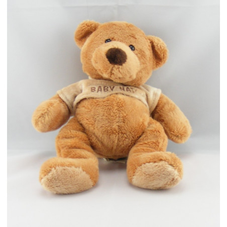 Doudou ours brun pull beige marron BABY NAT