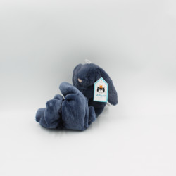 Doudou lapin bleu marine mouchoir couverture JELLYCAT