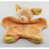Doudou éléphant vert jaune orange mouchoir SUCRE D'ORGE