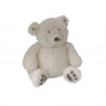 Doudou peluche range pyjama ours blanc gris ETAM