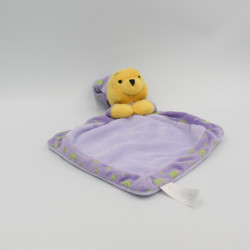 Doudou plat Winnie mauve violet nuages lunes phosphorescent DISNEY