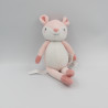 Doudou biche faon rose blanc SERGENT MAJOR