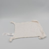 Doudou plat carré blanc pois rose VERTBAUDET