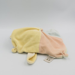 Doudou plat lapin jaune vert bleu orange oiseau BABY NAT