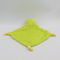 Doudou plat grenouille verte jaune FL CREDIT AGRICOLE