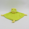 Doudou plat grenouille verte jaune FL CREDIT AGRICOLE