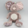 Doudou souris mauve rose fleurs Nina NOUKIE'S