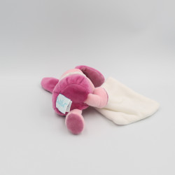 Doudou luminescent lapin rose bleu blanc étoiles mouchoir les comètes BABY NAT