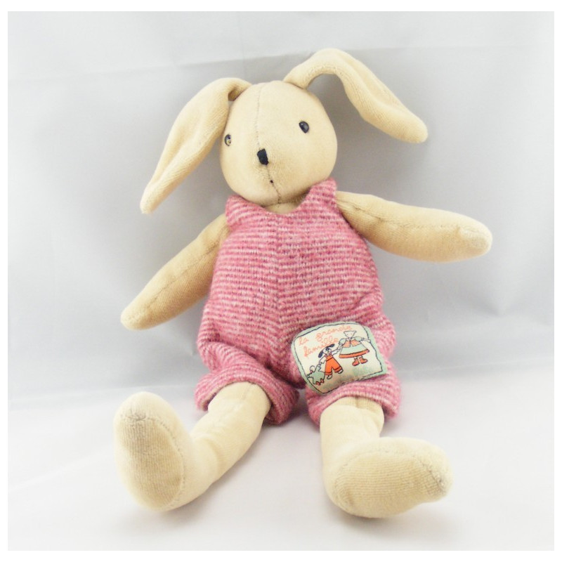 Doudou marionnette lapin grande famille MOULIN ROTY