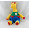 Doudou girafe robe verte jaune Les Loustics MOULIN ROTY