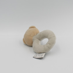 Doudou hochet ours blanc gris TOM & ZOE