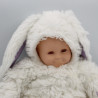 Poupée Lapin blanc mauve ANNE GEDDES 40 cm