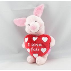 Doudou Porcinet coeur Je t'aime 