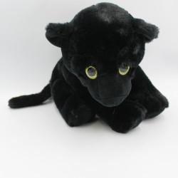 Doudou peluche chat noir gros yeux brillant ZDT