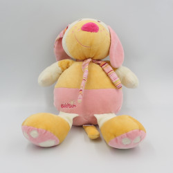 Doudou chien orange rose BABYSUN