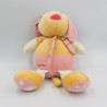 Doudou chien orange rose BABYSUN