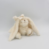 Peluche lapin blanc écru petit noeud LOUISE MANSEN