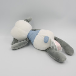 Doudou mouton agneau blanc gris bleu étoile OBAIBI