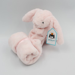 Doudou lapin rose mouchoir couverture JELLYCAT