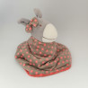 Doudou réversible ane anesse gris bleu blanc pois rose VERTBAUDET
