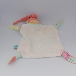 Doudou plat ours bleu rouge blanc rayé étoile Bliss KALOO