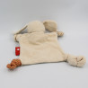 Doudou plat chien beige orange vert rayé SIGIKID