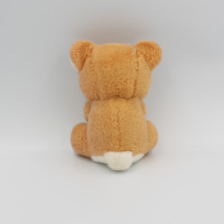Ancienne peluche ours marron blanc avec pouet 
