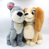 Peluche chiens la belle et le clochard Le couple DISNEY NICOTOY